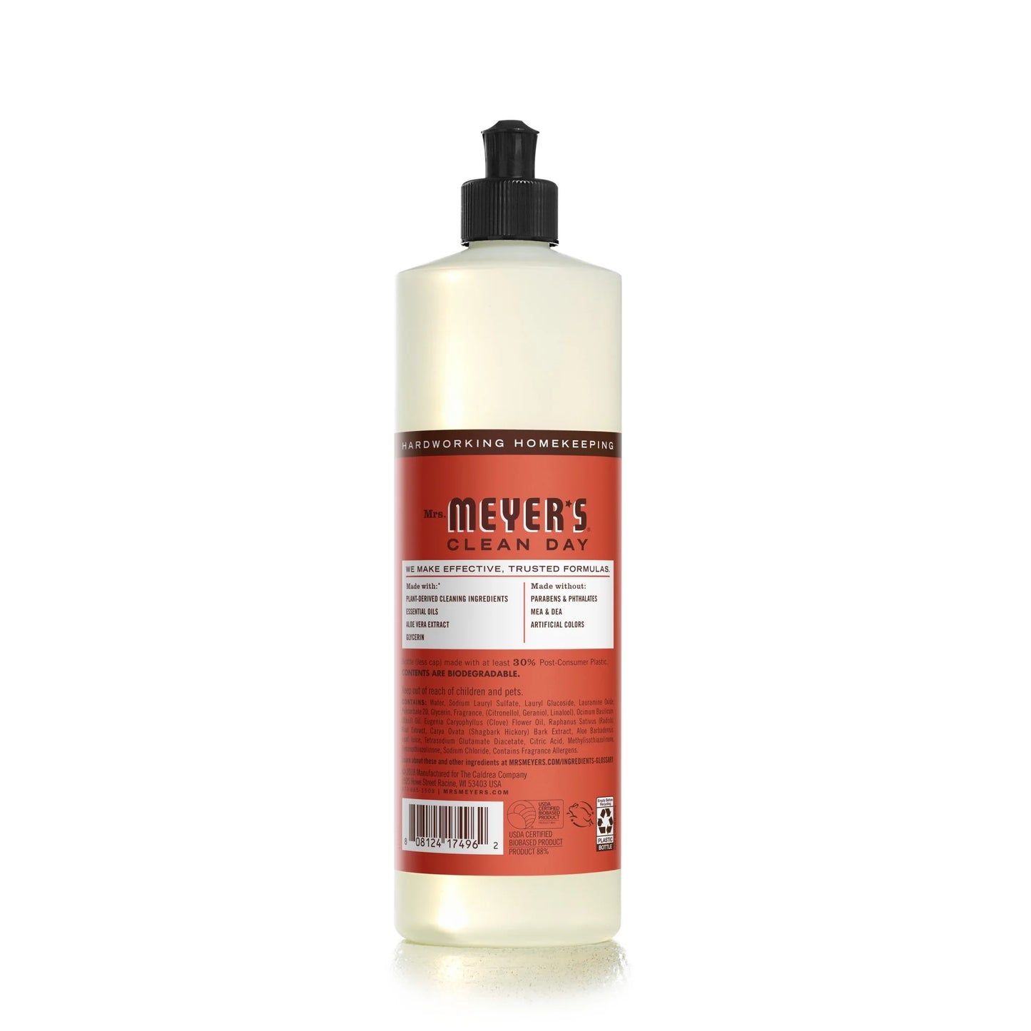 Clean Day Liquid Dish Soap, Radish Scent, 16 Ounce Bottle