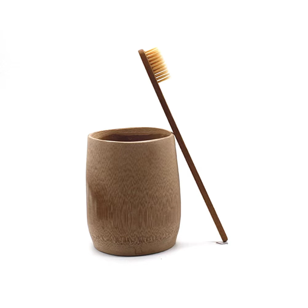 8Pcs Bamboo Toothbrush Natural Wooden ECO Friendly Toothbrush with Bristles