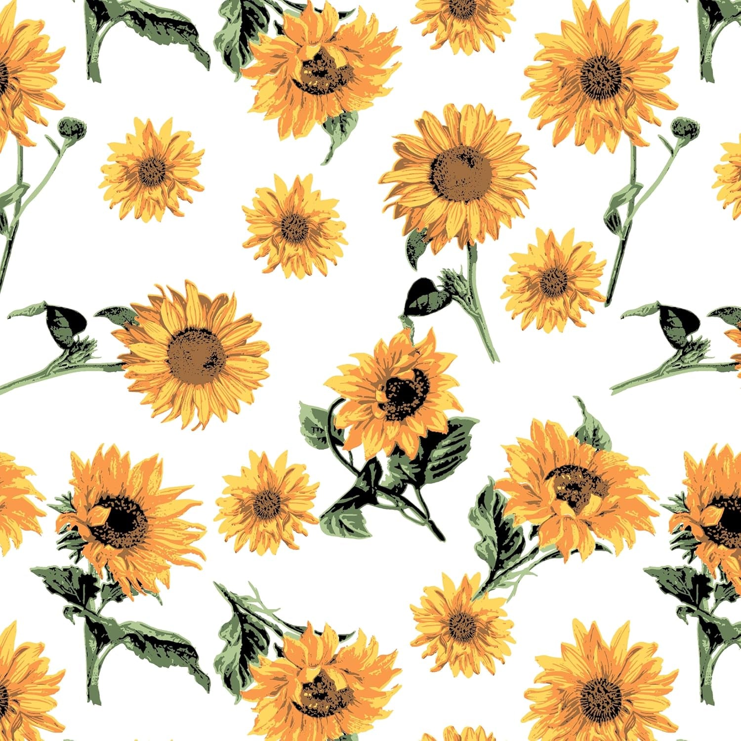 Dinner Napkins Sunflower Print Cloth Napkins (Set of 12) Oversized 20X20 Inches 100% Cotton Premium Quality Soft Durable with Mitered Corners Reusable Washable Everyday Use Parties Napkins