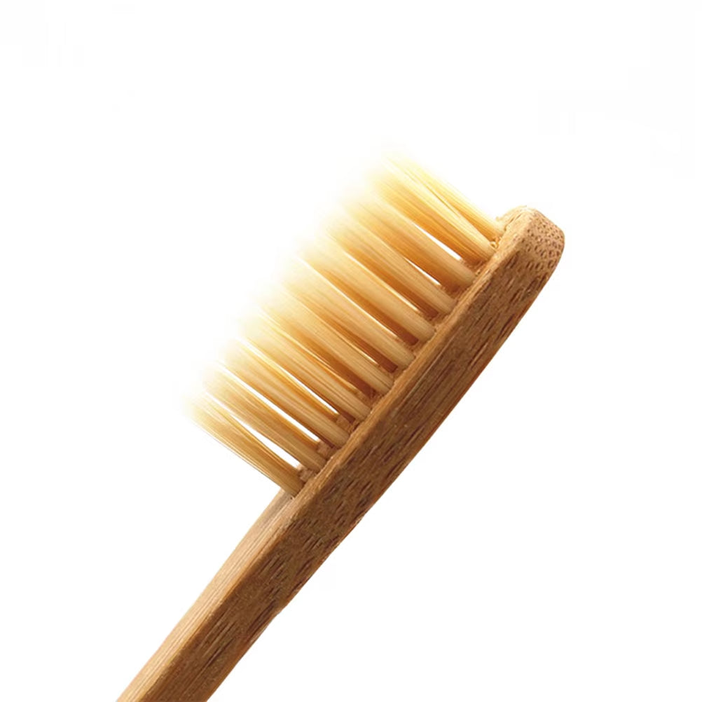 8Pcs Bamboo Toothbrush Natural Wooden ECO Friendly Toothbrush with Bristles